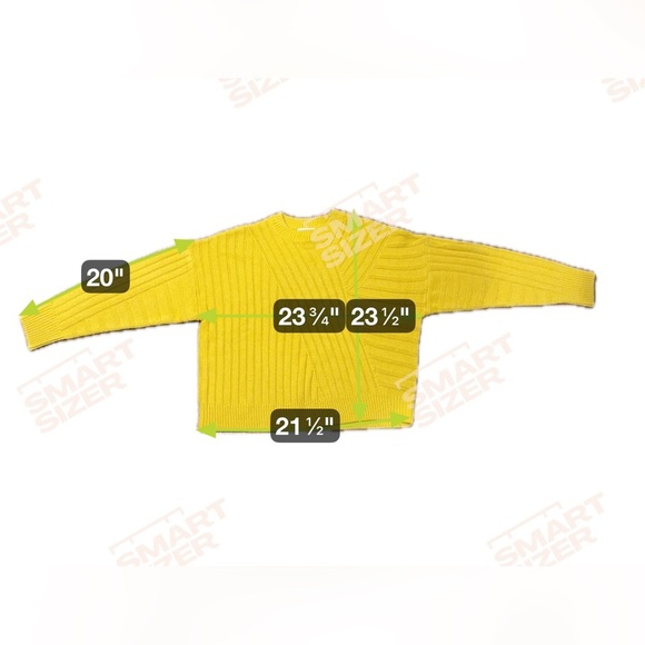 Topshop Directional Ribbed Oversized Knit Sweater Size Medium Yellow - Picture 3 of 8